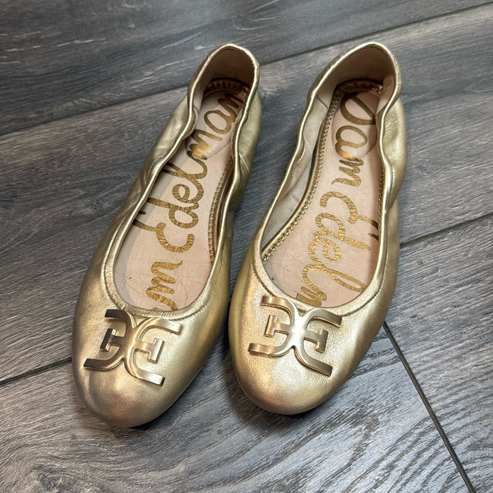 Gold Sam Edelman flats
